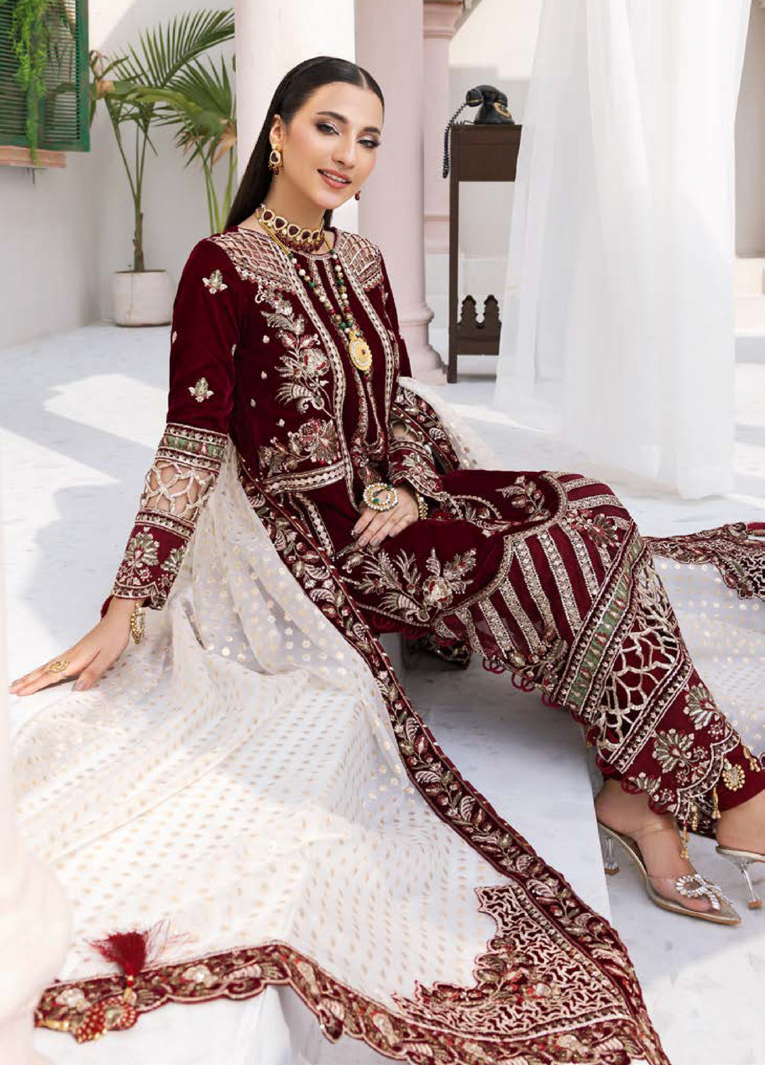Andaz E Makhmal by Zebtan Unstitched Velvet ZB25 ZAM-02 - Festive Collection