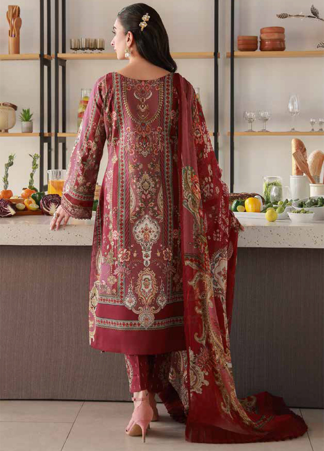 Delia by Gulaal Unstitched Embroidered Lawn 3 Piece Suit GL26UD D-6 Reva - Summer Collection