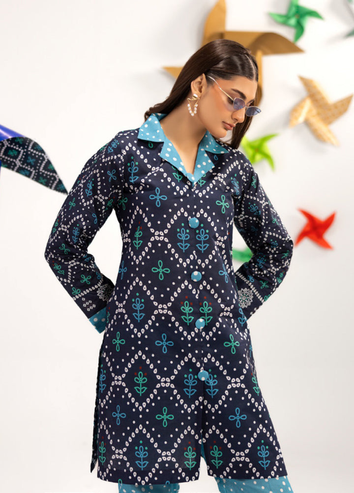 Coco Popup by Al Zohaib Unstitched Printed Lawn 3 Piece Suit AZ26UCP D-7 - Summer Collection