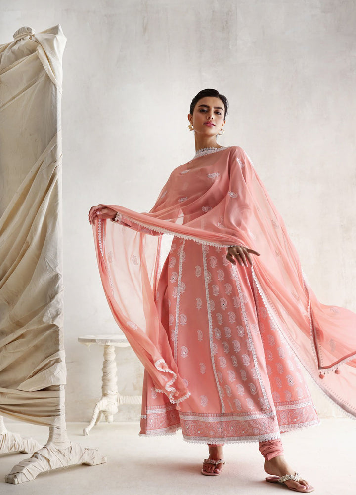 The Luxe by Gul Ahmed Unstitched Embroidered Lawn 3 Piece Suit GA26ULL OYSTER Orchid PM 62080 - Casual Collection