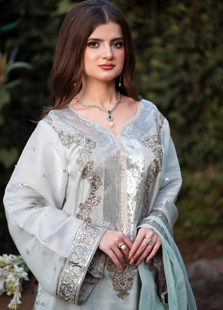 Sitaray by Reezas Women Pret Silk Embroidered 3 Piece chandni - Festive Collection