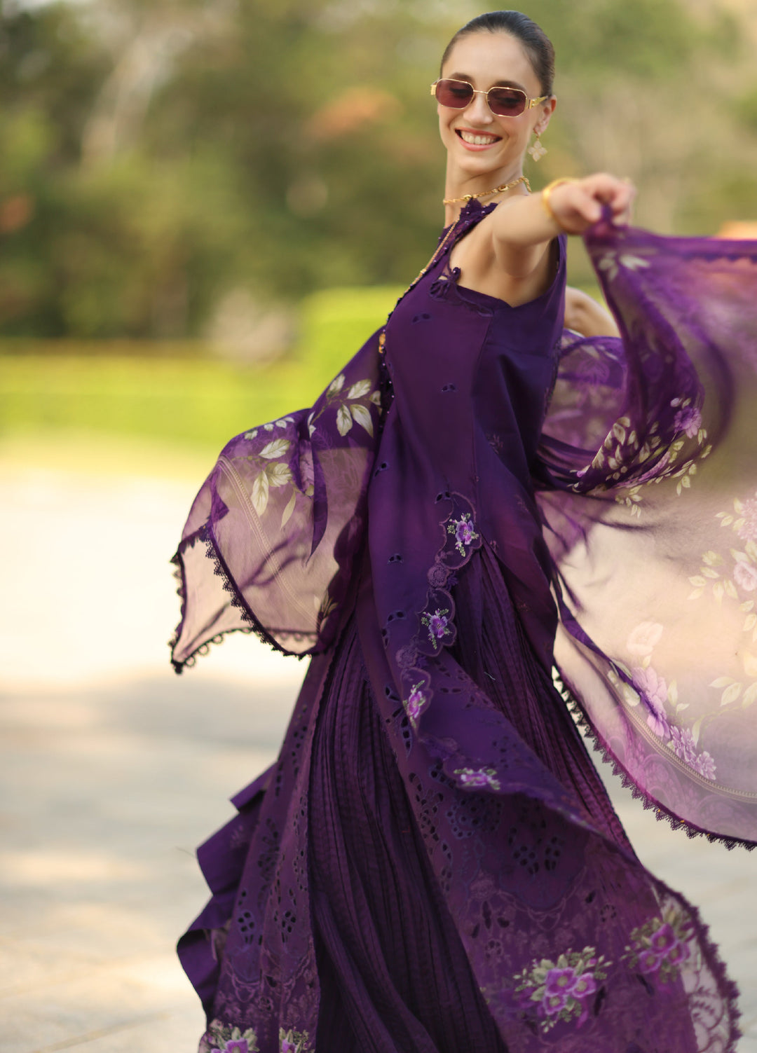 Noor by Saadia Asad Unstitched Embroidered Laserkari Lawn 3 Piece Suit SA26ULNL D2 - Lawn Collection