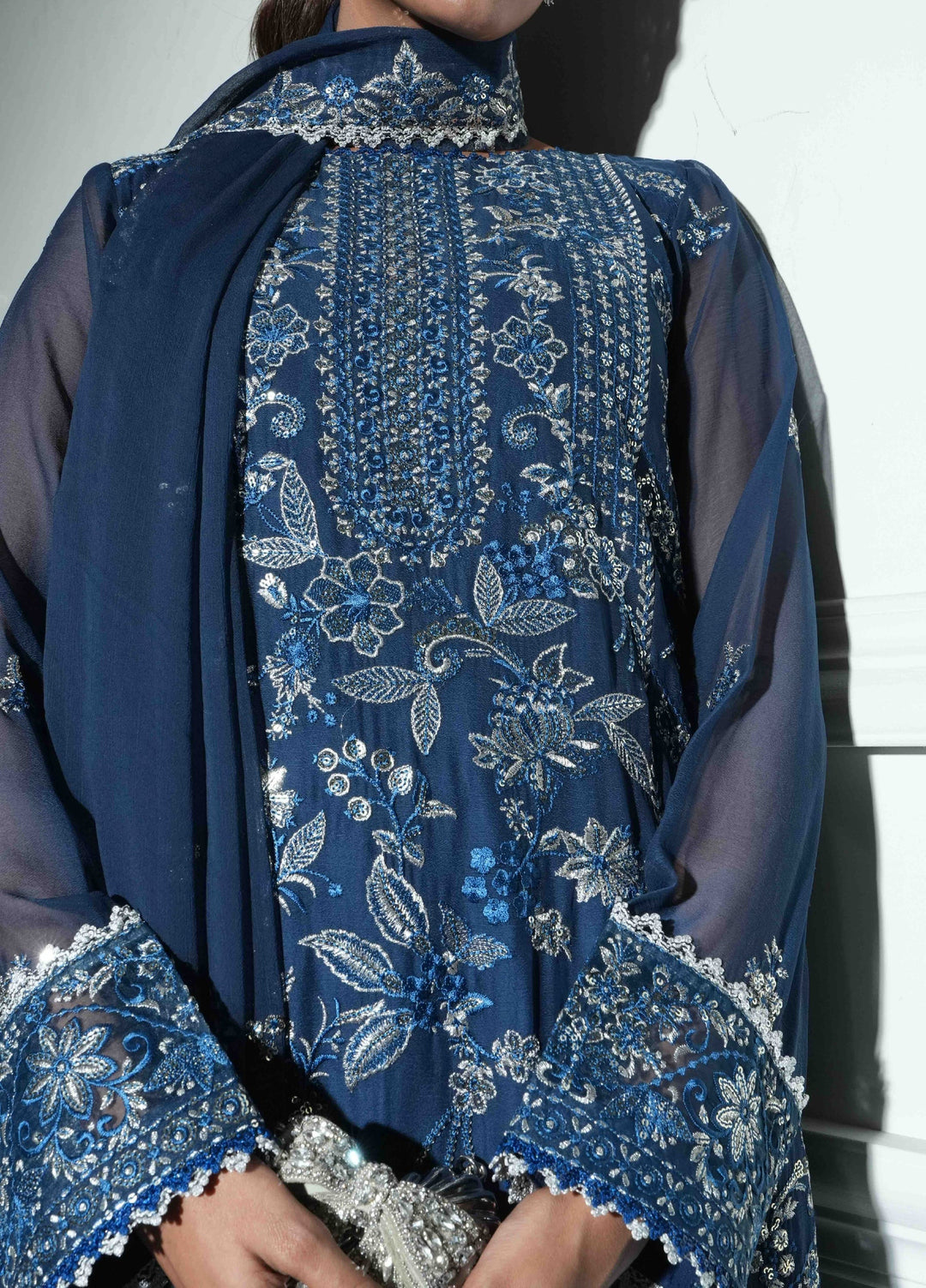 Maison d'or by Sahane RTW Embroidered Chiffon 3 Piece Suit CT 27002P Nael - Festive Collection