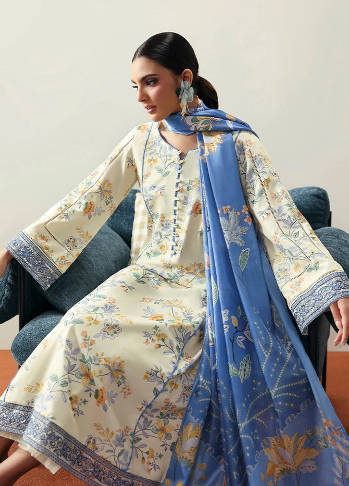 Basics by Gulaal Pret Embroidered Poly Lawn 3 Piece PL-03 Elaris - Summer Collection