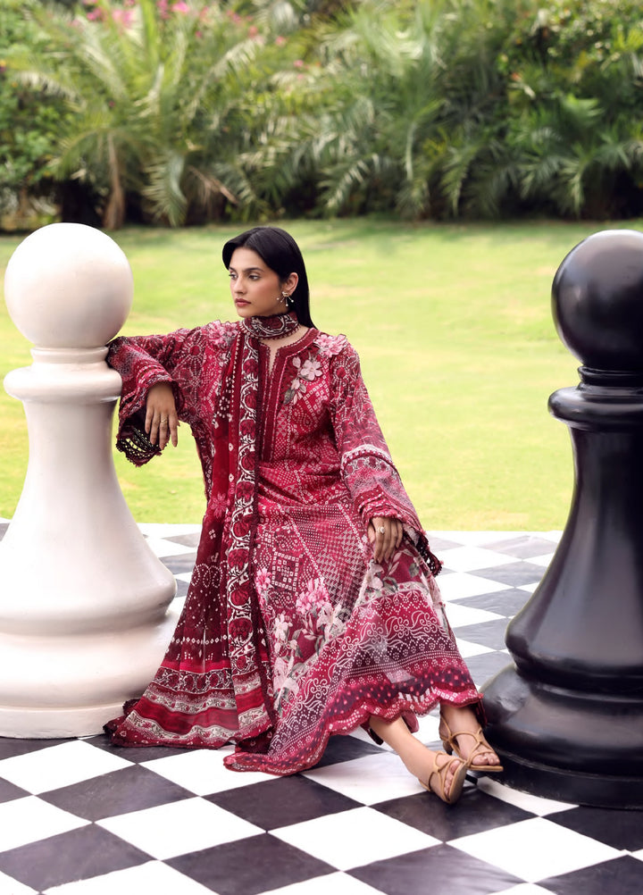 Belladore by Elaf Premium Unstitched Printed Lawn 3 Piece Suit EL26ULB Montrose EPA-5B - Summer Collection