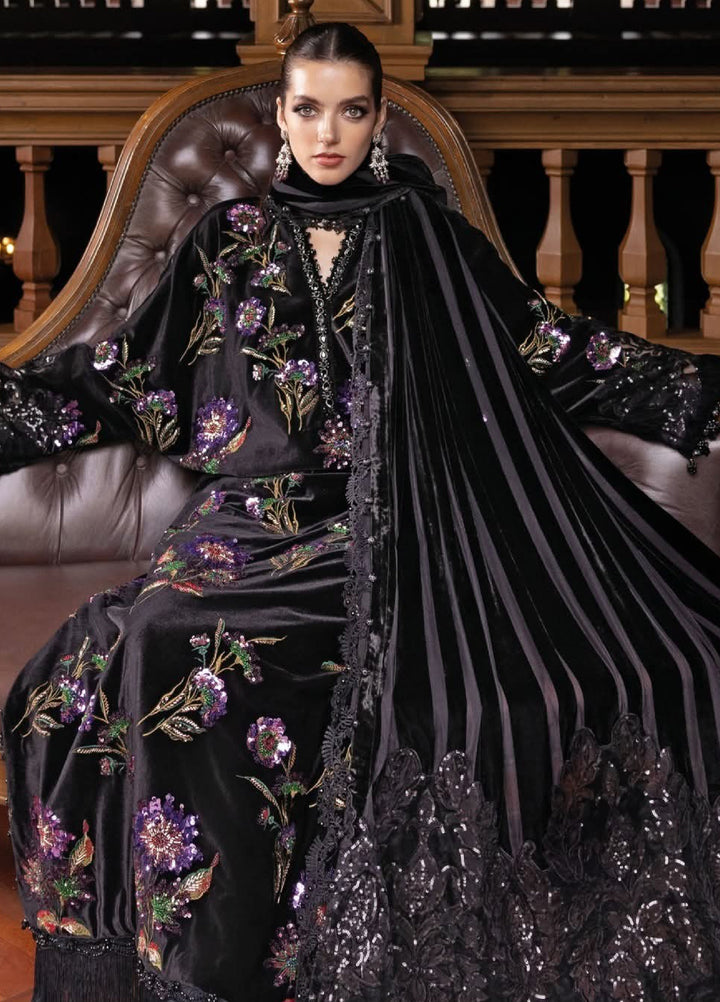 Luxe by Maria B Unstitched Embroidered Velvet 3 Piece MB25LW D6 - Winter Collection
