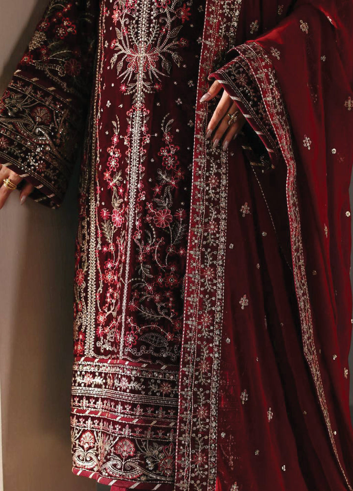 Marais by Gulaal Unstitched Velvet Embroidered 3 Piece Suits GL25VF GL-25-V14 Vela - Festive Collection
