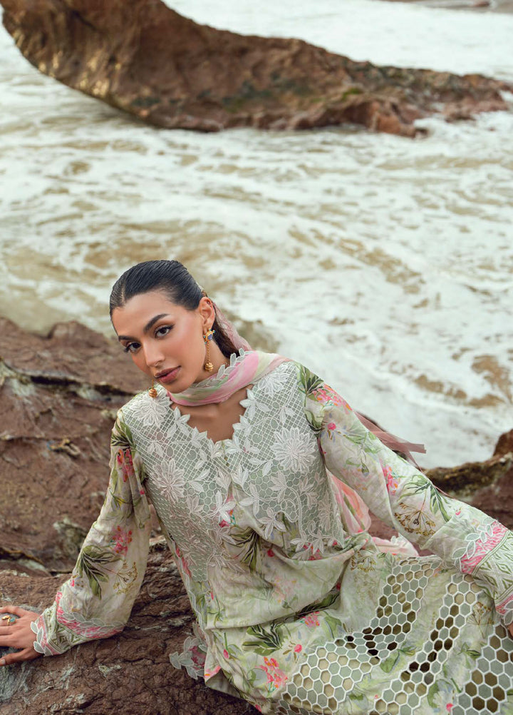 Gardenia by Nureh Unstitched Embroidered Lawn 3 Piece Suit NU26UGL NSG-203 - Summer Collection