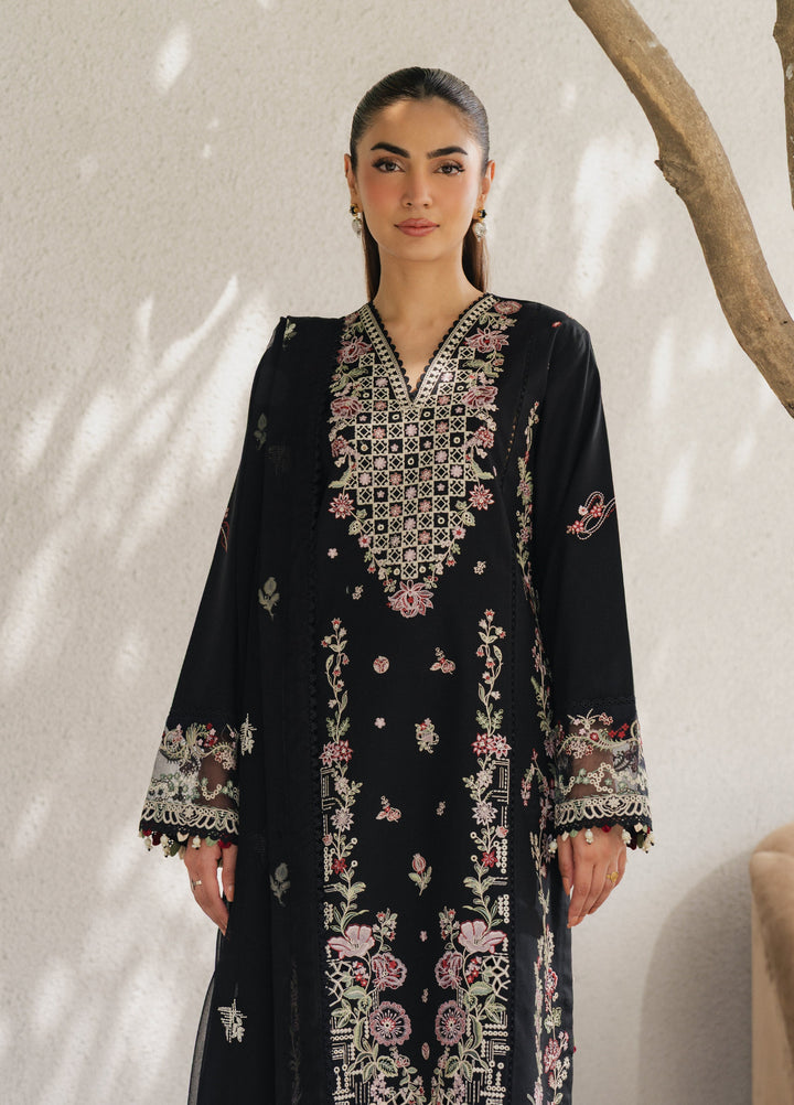 Eclat Premium by Seran Unstitched Embroidered Lawn 3 Piece Suit SN26ULE Noirea D-03 - Summer Collection
