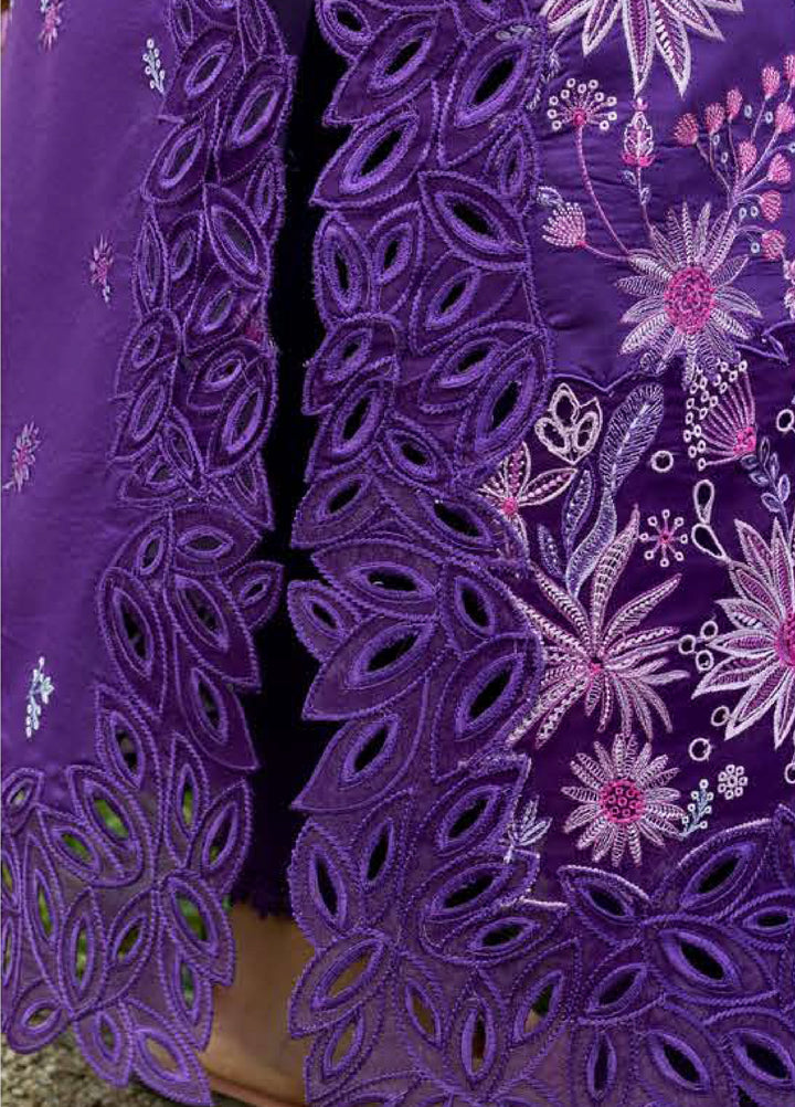 The Secret Garden by Mushq Hemline Unstitched Lawn 3 Piece Suit MU26USG D-12B Lily Veil - Summer Collection