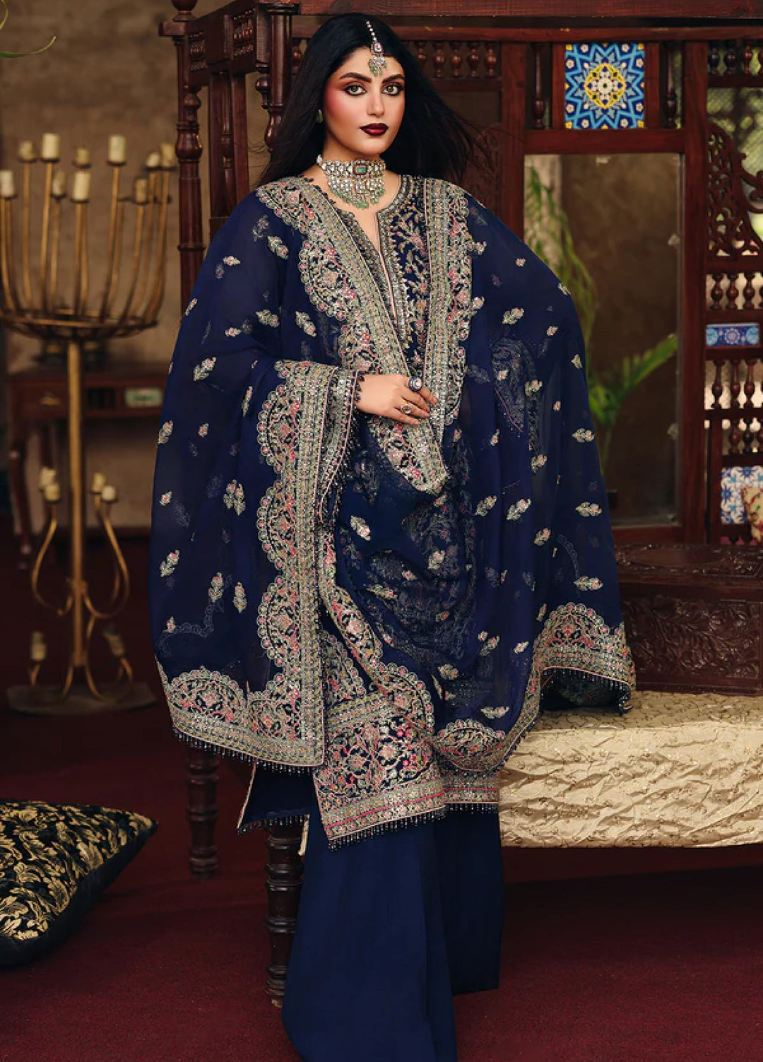 Silsila by Meeral Pret Embroidered Organza 3 Piece Nafeesa - Festive Collection