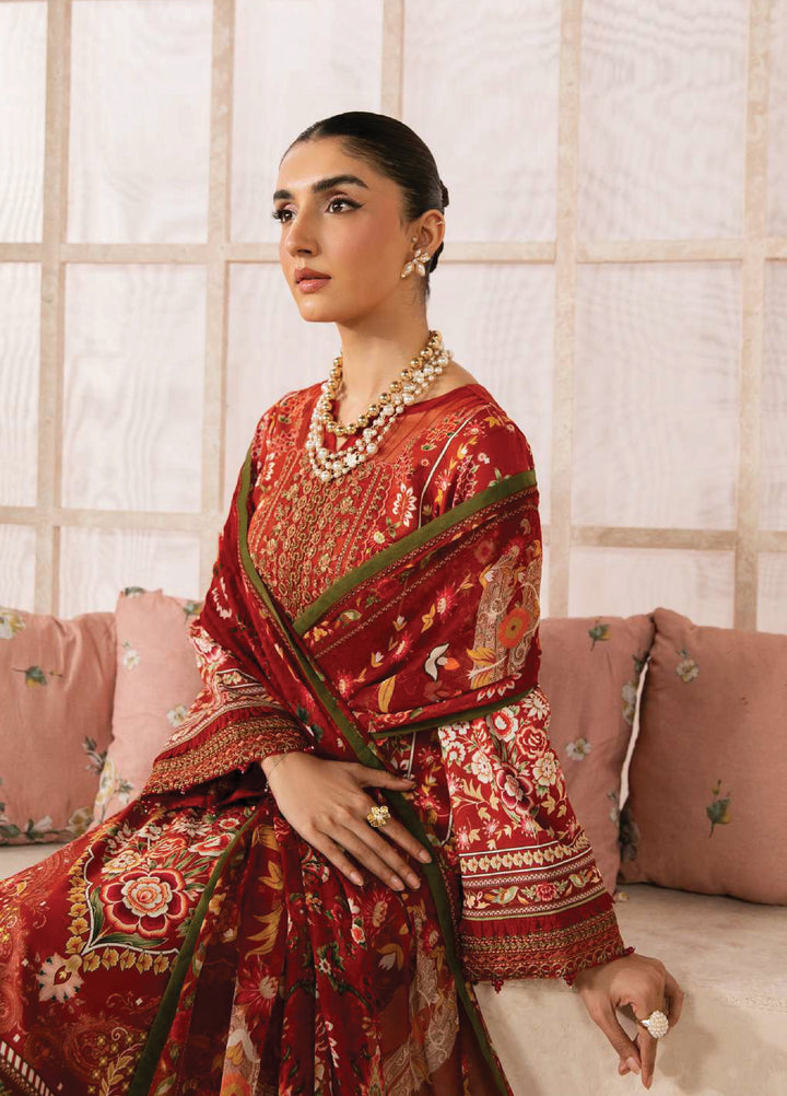 Gulaal Unstitched Embroidered Lawn 3 Piece Suit GL26ULF Calyx D-7 - Festive Collection
