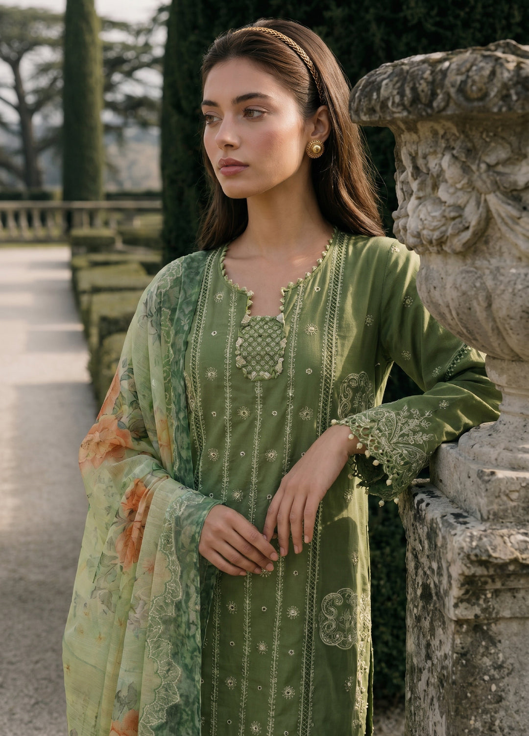 Zellbury Unstitched Embroidered Cotton 3 Piece Suit ZB26UCC WUS26E34090 - Casual Collection