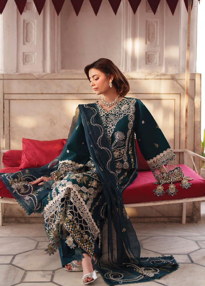 Nilofer by Mahnur Unstitched Embroidered Luxury Lawn 3 Piece Suit MN26ULN N-13 - Summer Collection