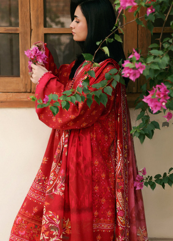 Amaya by Zaha Unstitched Printed Lawn 3 Piece Suit ZK26UAL Rosa APL26-04 - Casual Collection