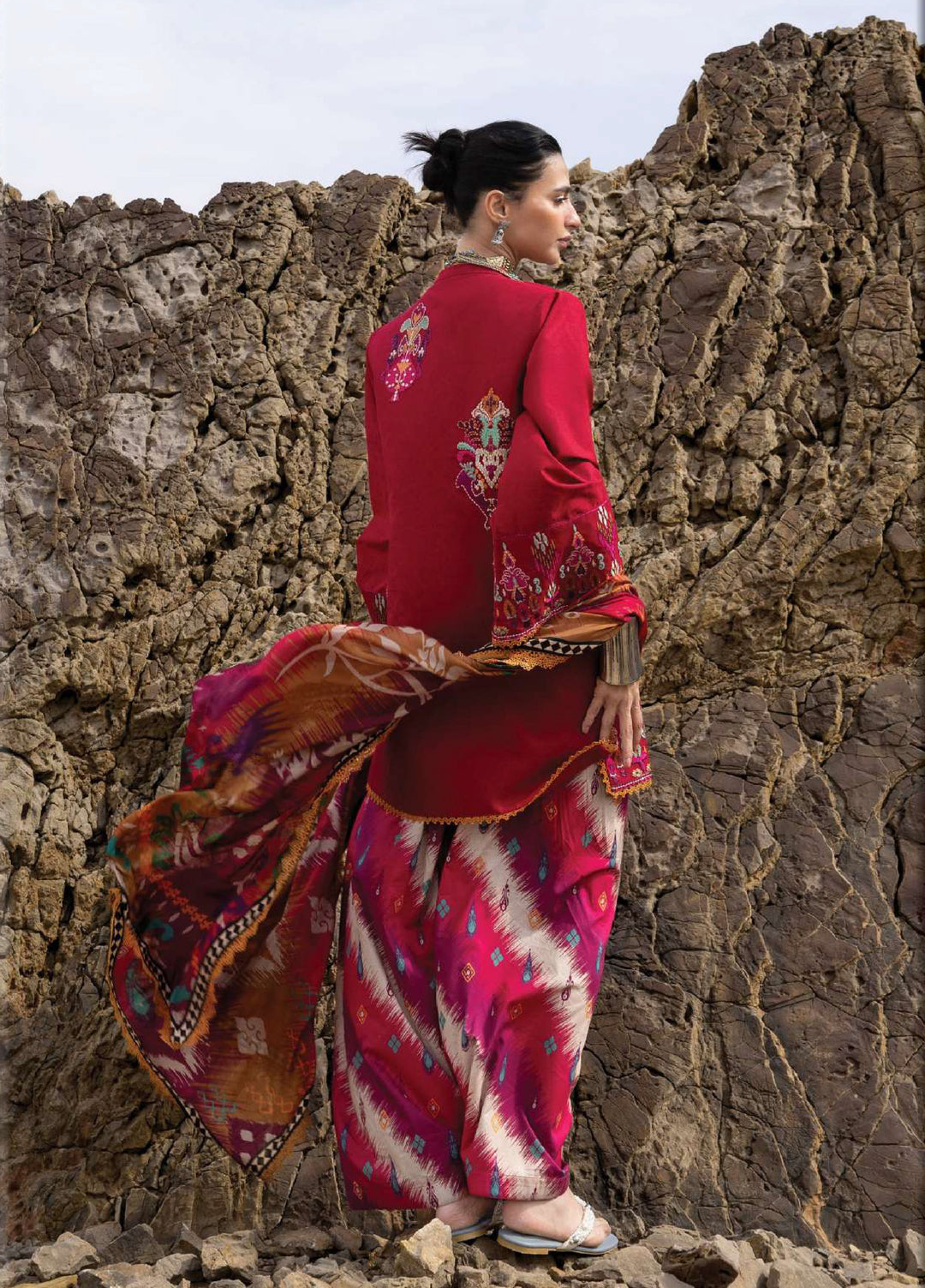 Zainab Chottani Unstitched Embroidered Luxury Lawn 3 Piece Suit ZC26ULZ D-7 ZAMIRA - Summer Collection