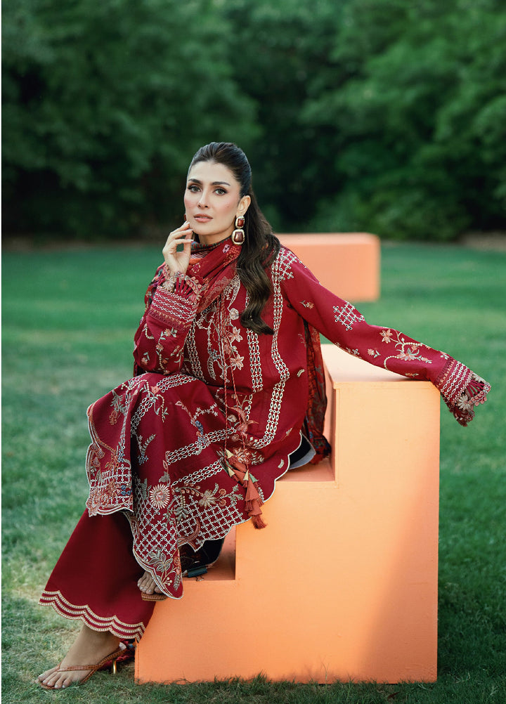 Florent Unstitched Embroidered Lawn 3 Piece Suit FL26ULE FEF-7A - Eid Collection