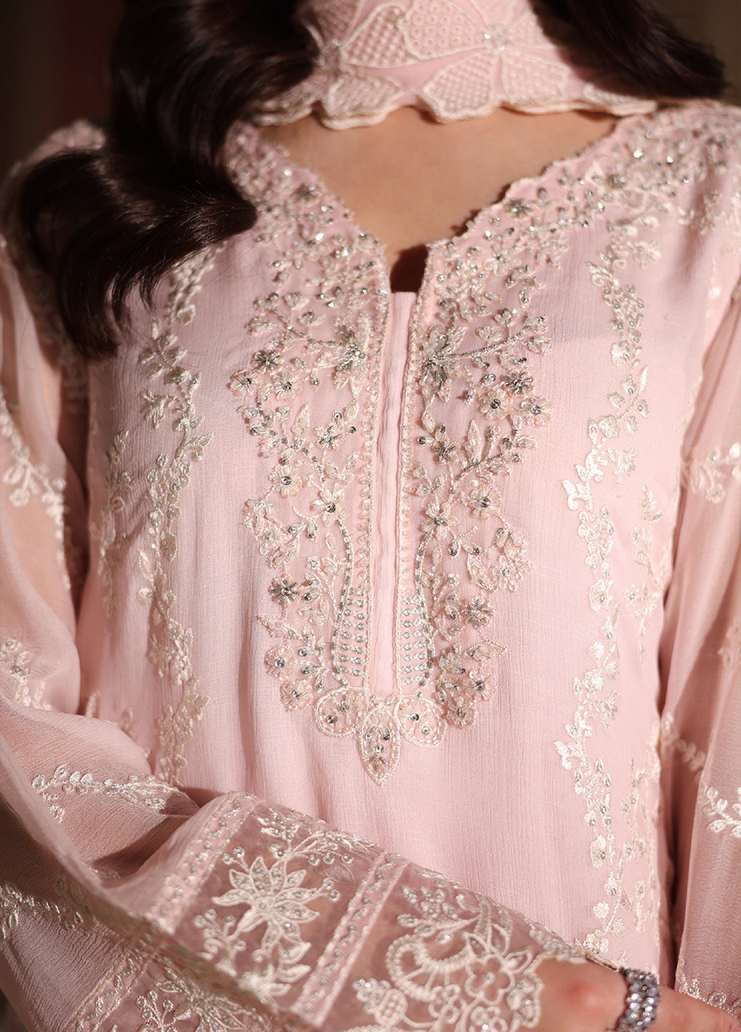 Azure Unstitched Embroidered Chiffon 3 Piece Suit AZ26ULC Twirling Tulip - Festive Collection