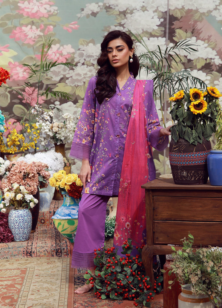 Mirha by Sahar Unstitched Printed Lawn 3 Piece Suit SS1-26-12 Lavender Whisper - Summer Collection