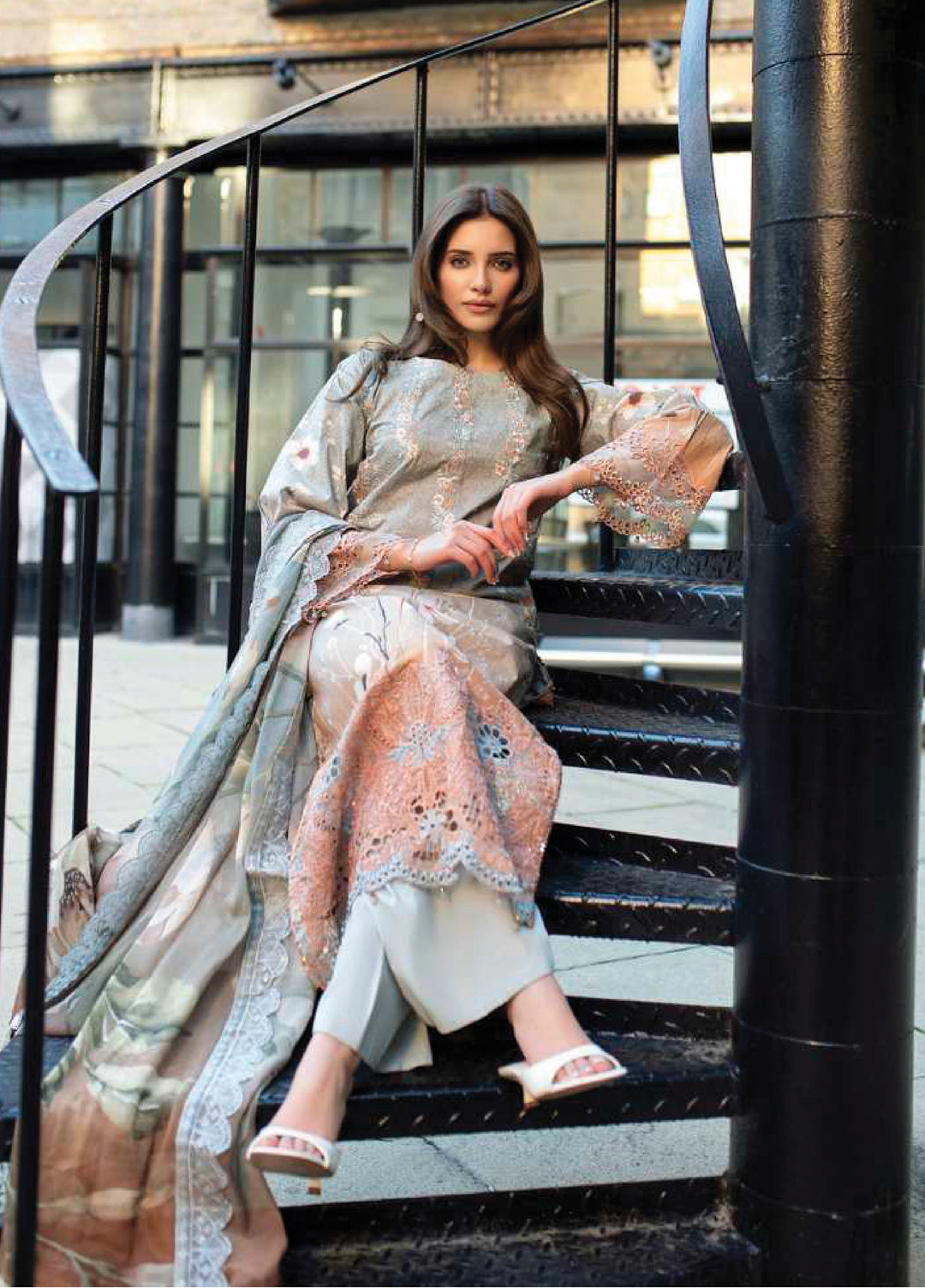 Sunshine Bloom by Al Zohaib Unstitched Embroidered Lawn 3 Piece Suit AZ26USL D9 - Summer Collection