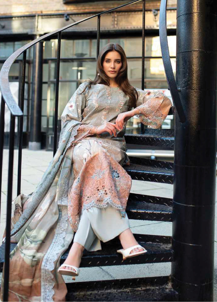 Sunshine Bloom by Al Zohaib Unstitched Embroidered Lawn 3 Piece Suit AZ26USL D9 - Summer Collection