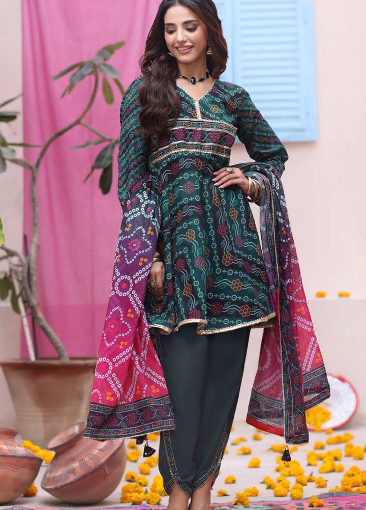 Heritage Series by AL Zohaib Unstitched Printed Chunri Lawn 3 Piece Suit AZ26UCH D-10 - Festive Collection