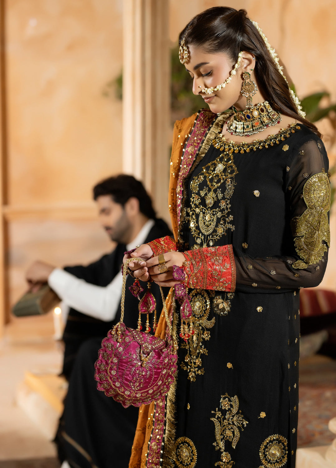 Sara Jahan Women RTW Embroidered Chiffon 3 Piece Suit SJ26RF SJ-1019 - Festive Collection