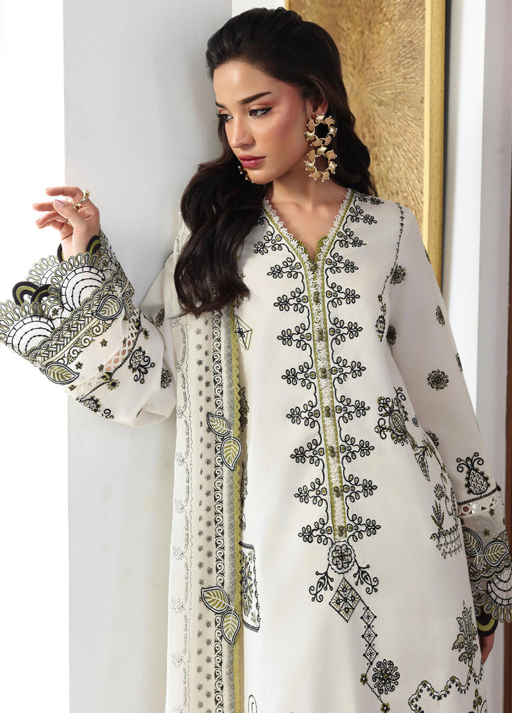 Q Line by Qalamkar Unstitched Embroidered Lawn 3 Piece Suit QLK26ULQ REEMA QKL-13 - Festive Collection
