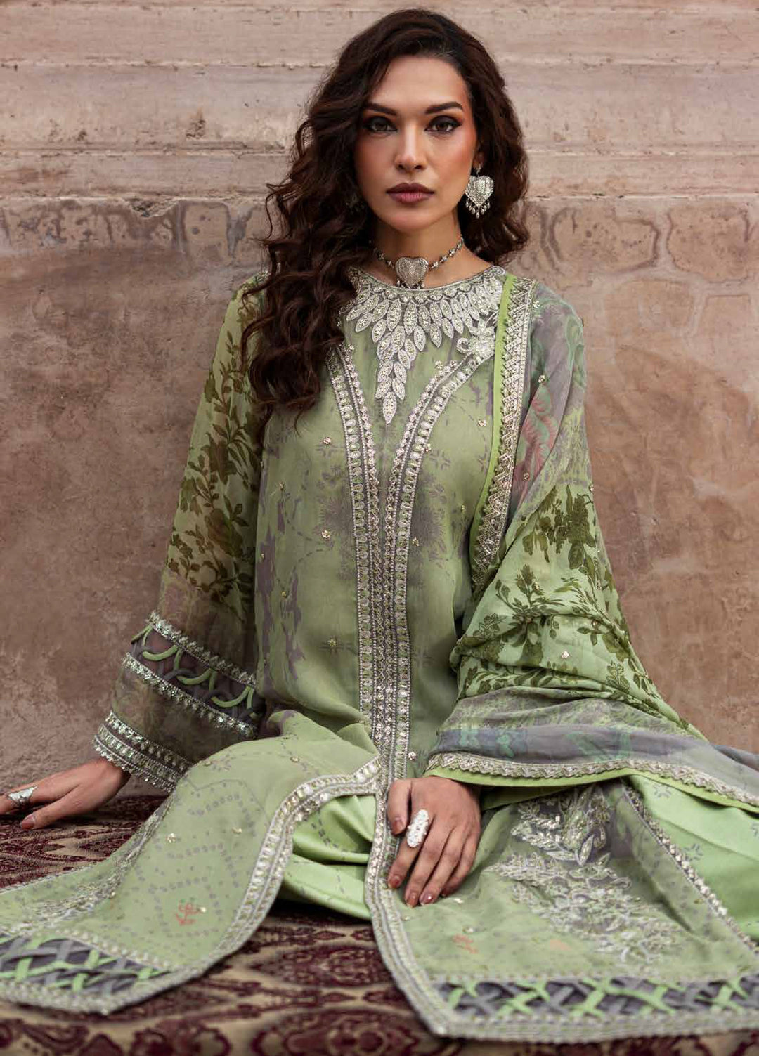 Vasal by Charizma Unstitched Embroidered Chiffon 3 Piece Suit CHR26UV VSL6-06 - Festive Collection