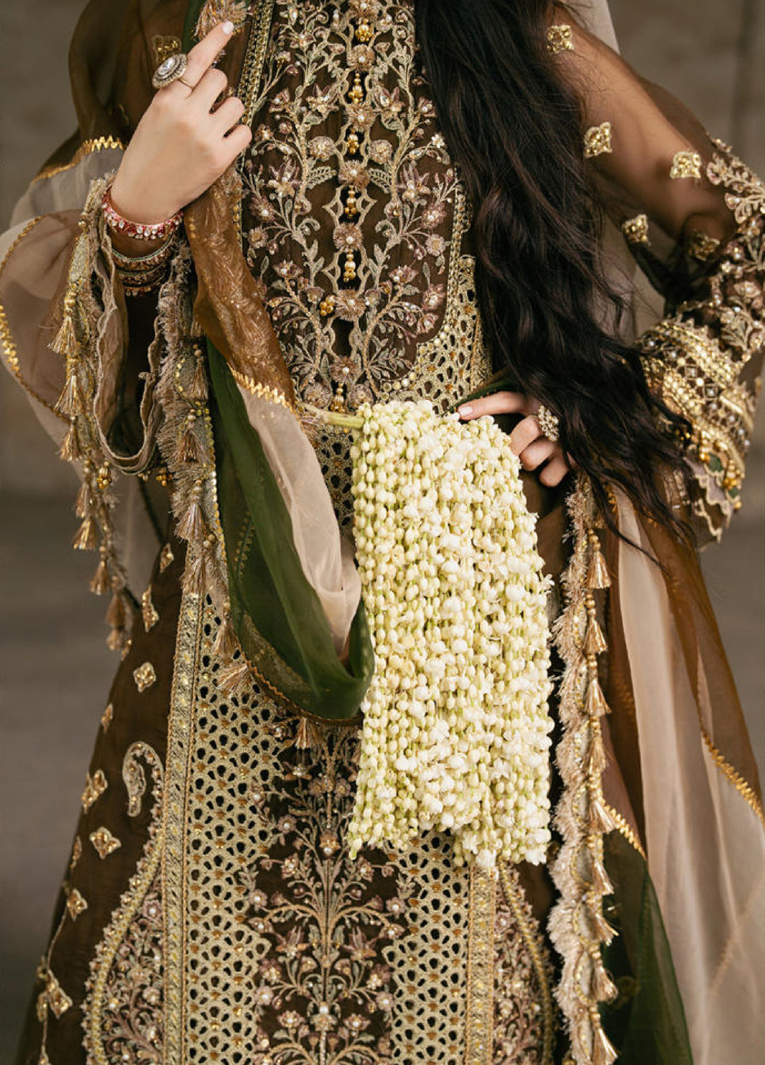 Zarlish Makhfi by Mohsin Naveed Ranjha Unstitched Embroidered Organza Suits 3 Piece MNR25ZM Tabeer - Festive Collection