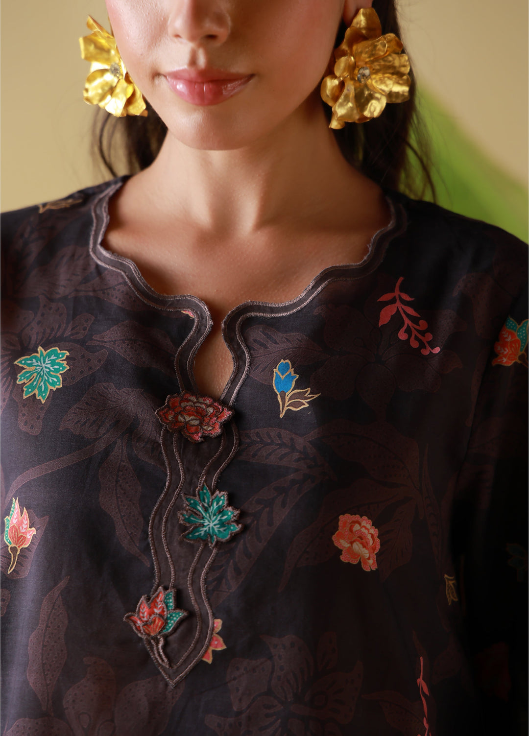 Sahar Unstitched Printed Cambric 2 Piece Suit SS1-26-30 Coffee Bloom - Summer Collection