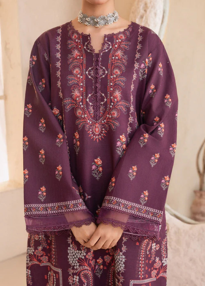 Jugnu by Chandan Nagri Women Pret Embroidered Khaddar 3 Piece Suit Dina - Winter Collection