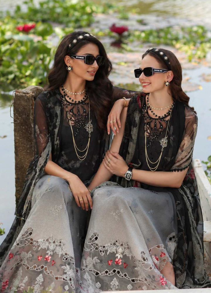 Noor Luxe by Saadia Asad Unstitched Embroidered Lawn 3 Piece Suit SA26ULNE D5 - Eid Collection