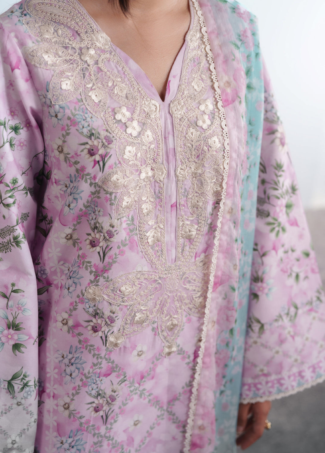 Summer Diary by Neeshay Unstitched Printed Lawn 3 Piece Suit NSH26SD Sakura Dream - Casual Collection