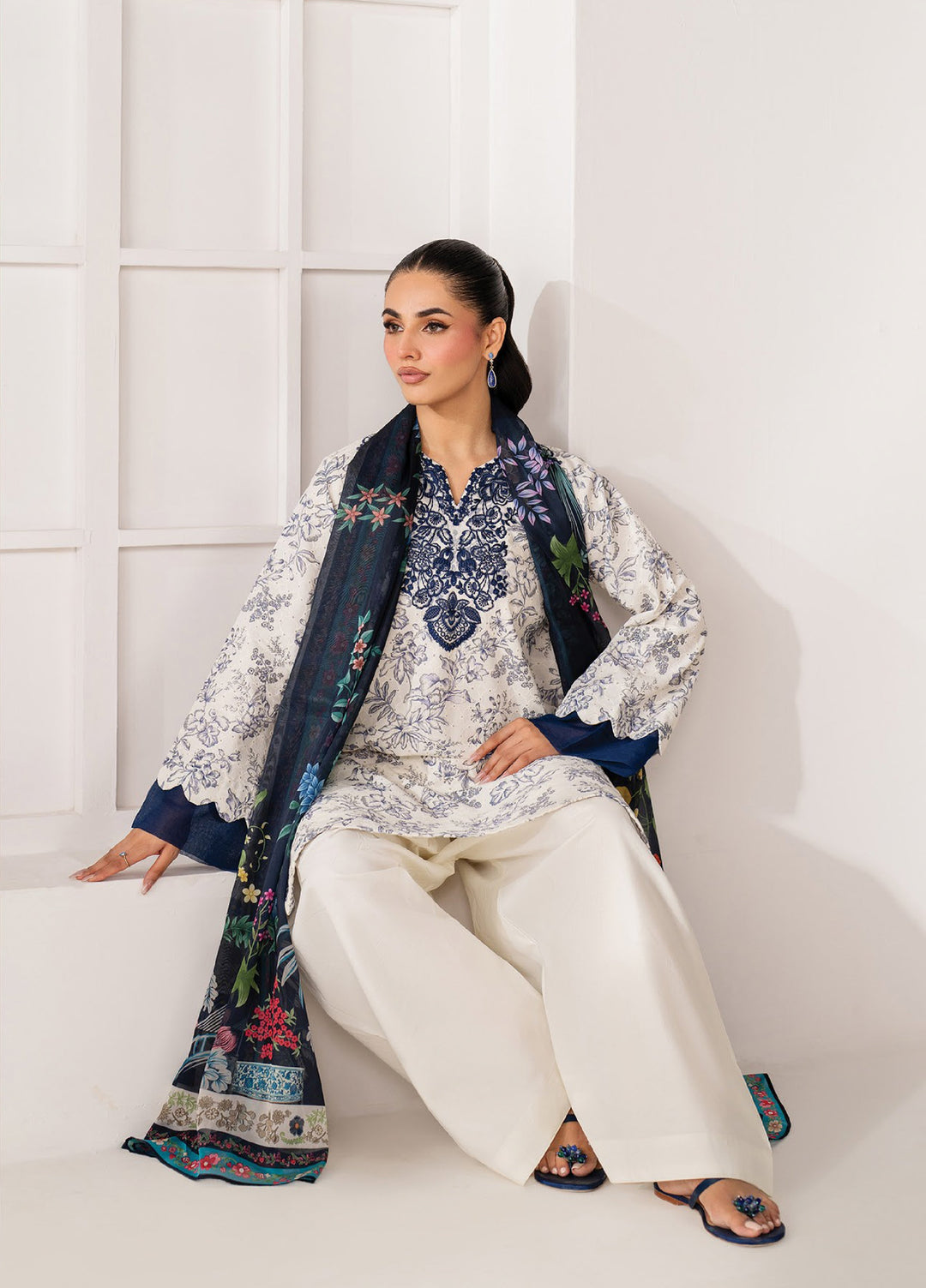 Namah by Xenia Formals Unstitched Embroidered Lawn 3 Piece Suit XF26ULN Kyma 04 - Festive Collection