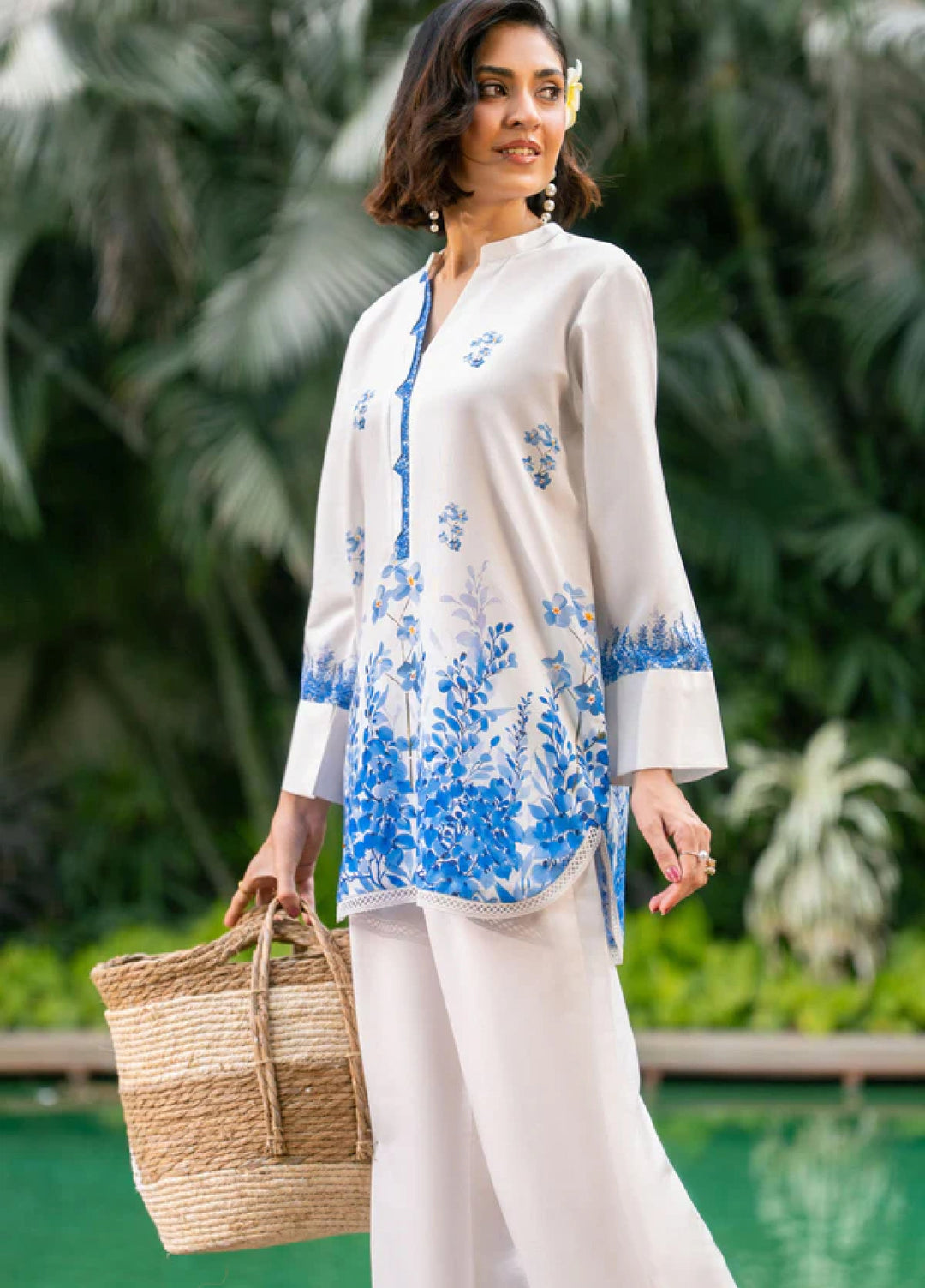 Nairah Women Pret Printed Arabic Lawn Suit NAH26PN Occan Breeze - Spring Collection