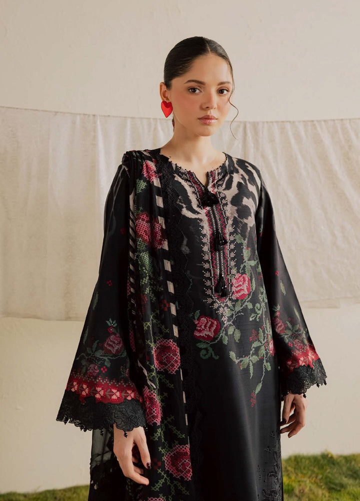 Gardenia by Nureh Unstitched Embroidered Viscose Slub 3 Piece Suit NU26UGV NSG-230 - Winter Collection