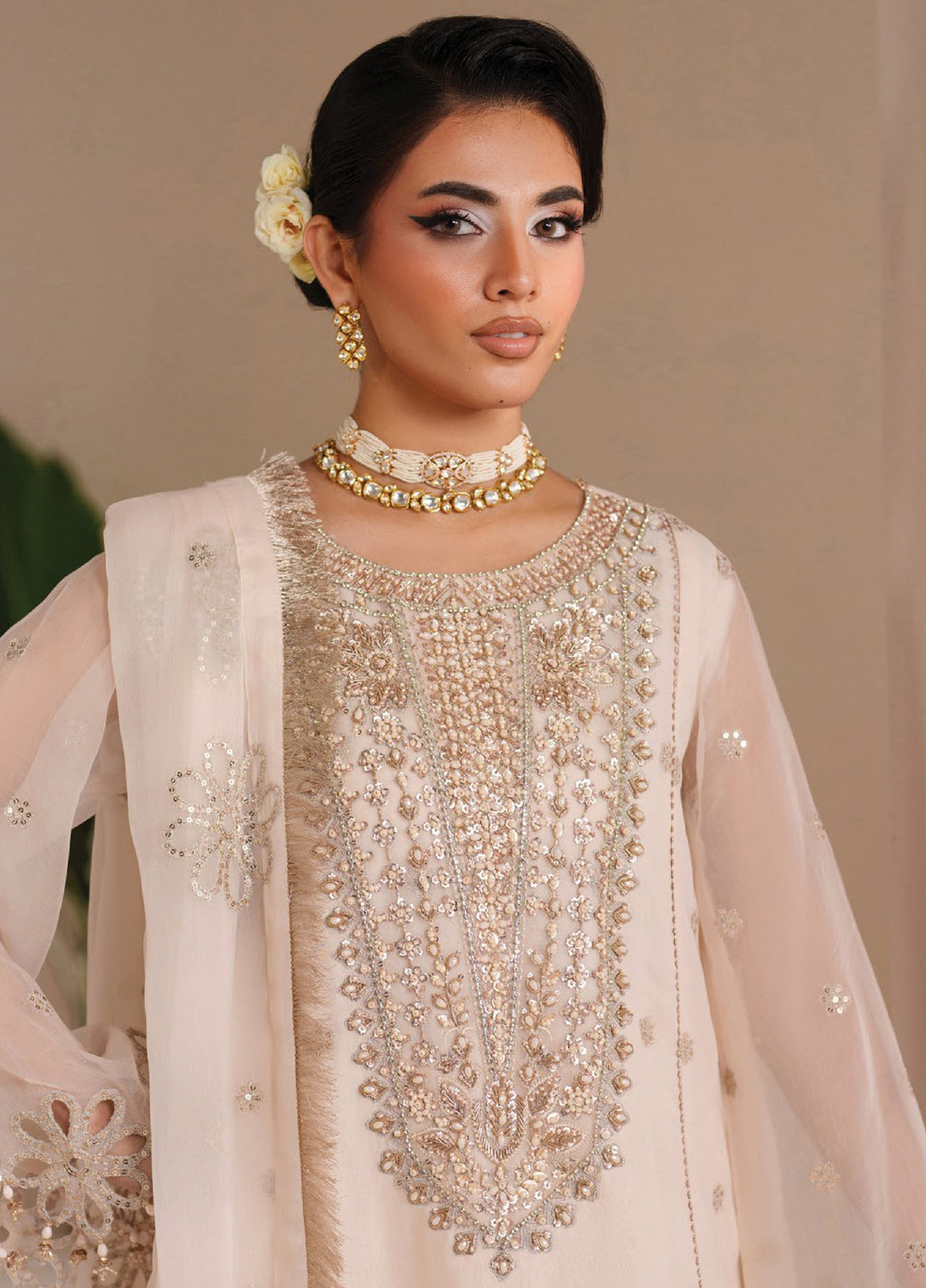 Aymal by Alizeh Fashion Unstitched Embroidered Chiffon 3 Piece Suit AFB26UA D-03 Mika - Festive Collection