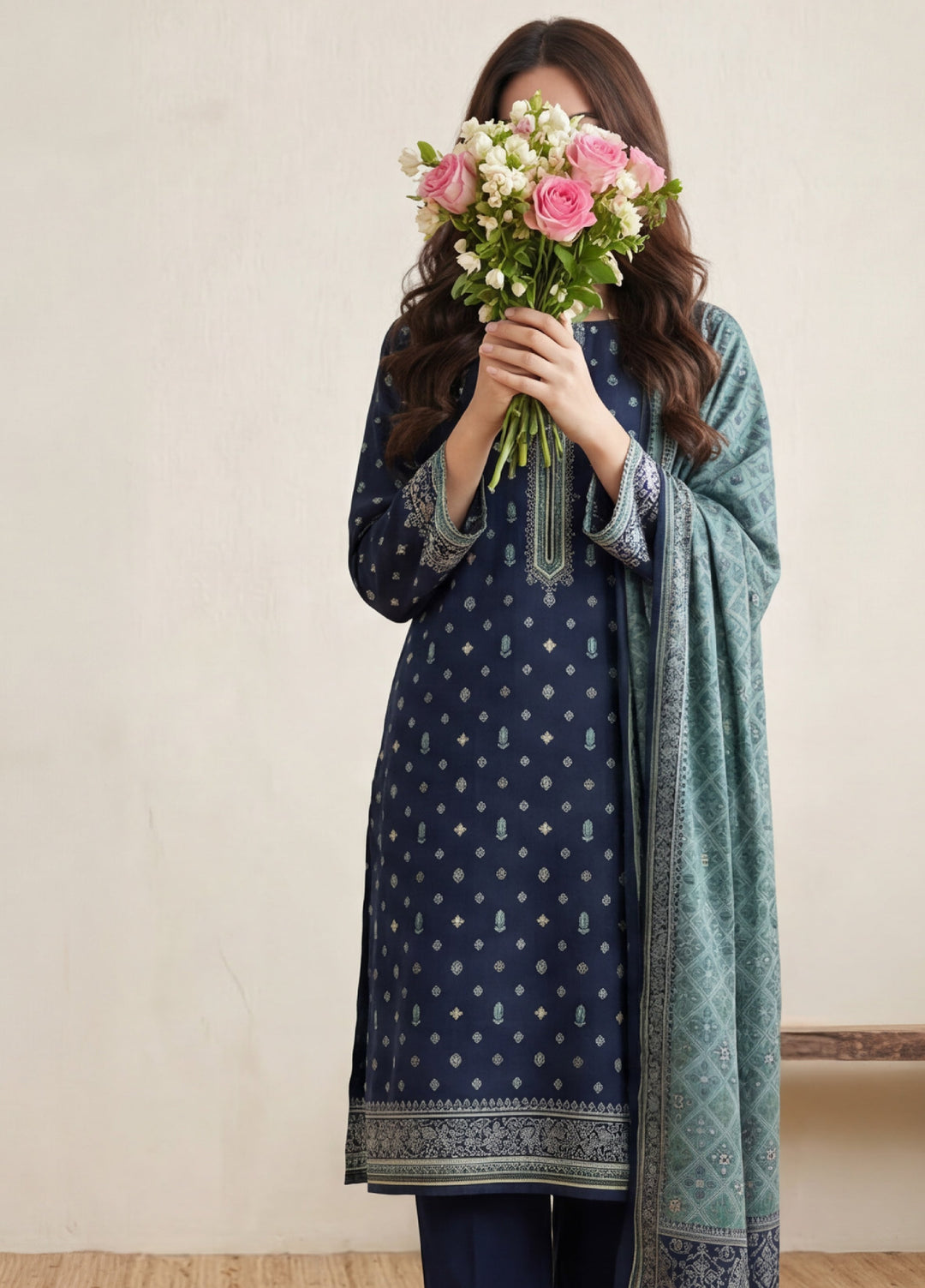 Daman by VS Textiles Unstitched Printed Lawn 3 Piece Suit VS26UDL D-02 848 - Casual Collection