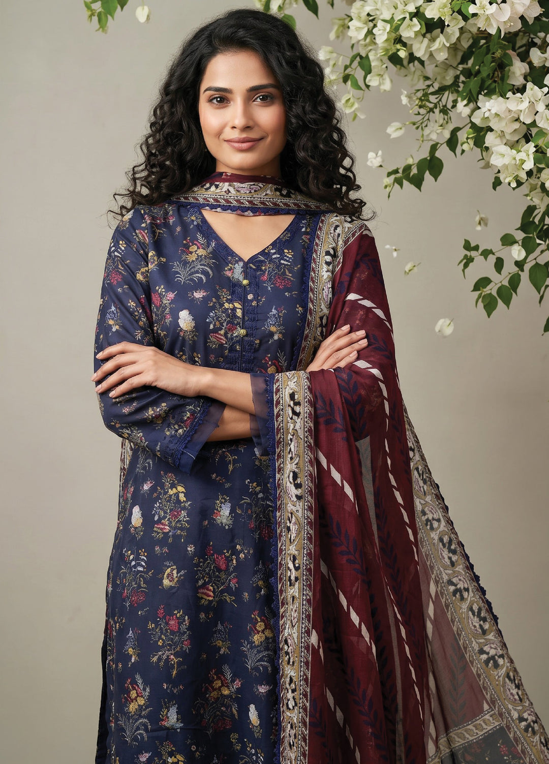 Salina by Regalia Textiles Unstitched Printed Lawn 3 Piece Suit RG26USI D-1 - Casual Collection