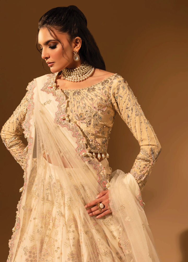 Aylin Unstitched Raw Silk Embroidered Suits 3 Piece AYL25US Raw Silk BEIGE - Festive Collection