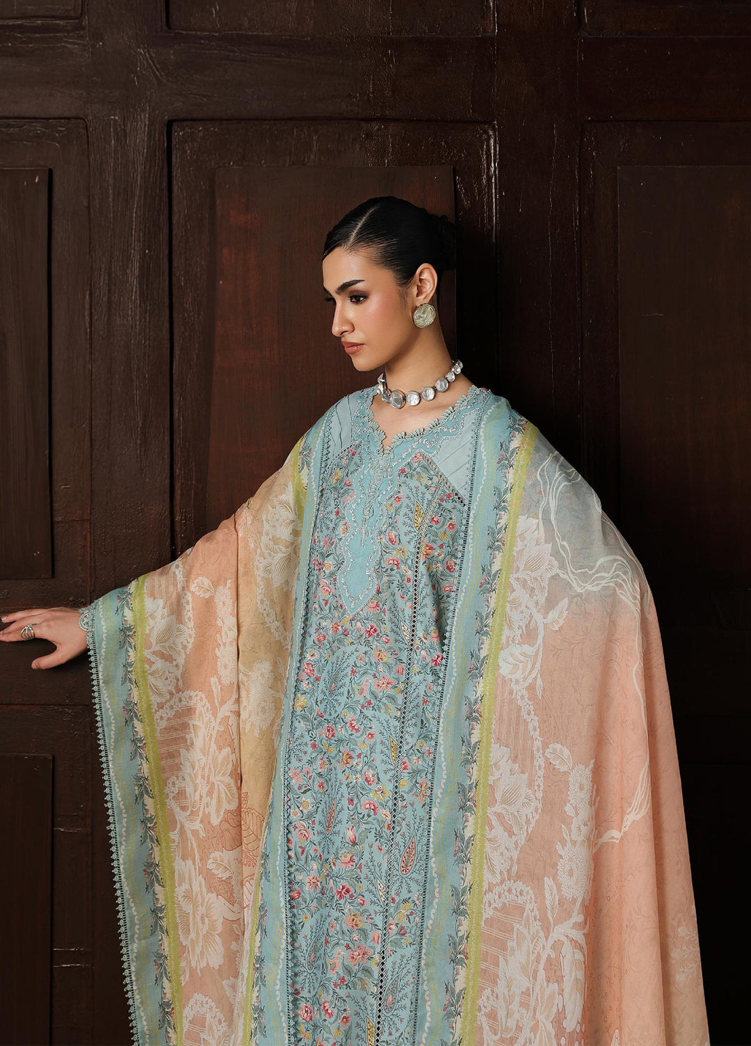 Q Prints by Qalamkar Unstitched Printed Lawn 3 Piece Suit QLK26UQL Nazia QQP-04 (A) - Summer Collection