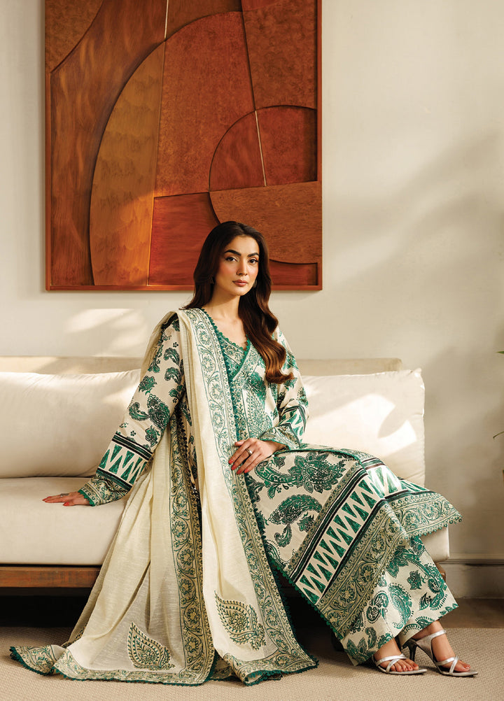 Leila by Mahnur Unstitched Embroidered Lawn 3 Piece Suit MN26ULL L-14 - Summer Collection