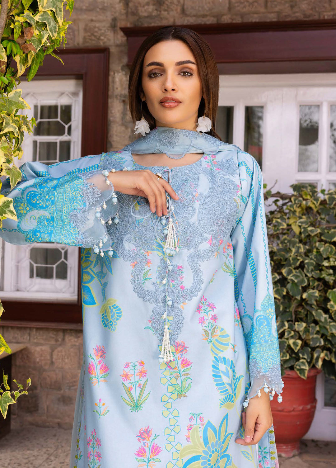 Rang e Bahar by Charizma Unstitched Embroidered Lawn 3 Piece Suit CHR26ULR CRB6-18 - Summer Collection