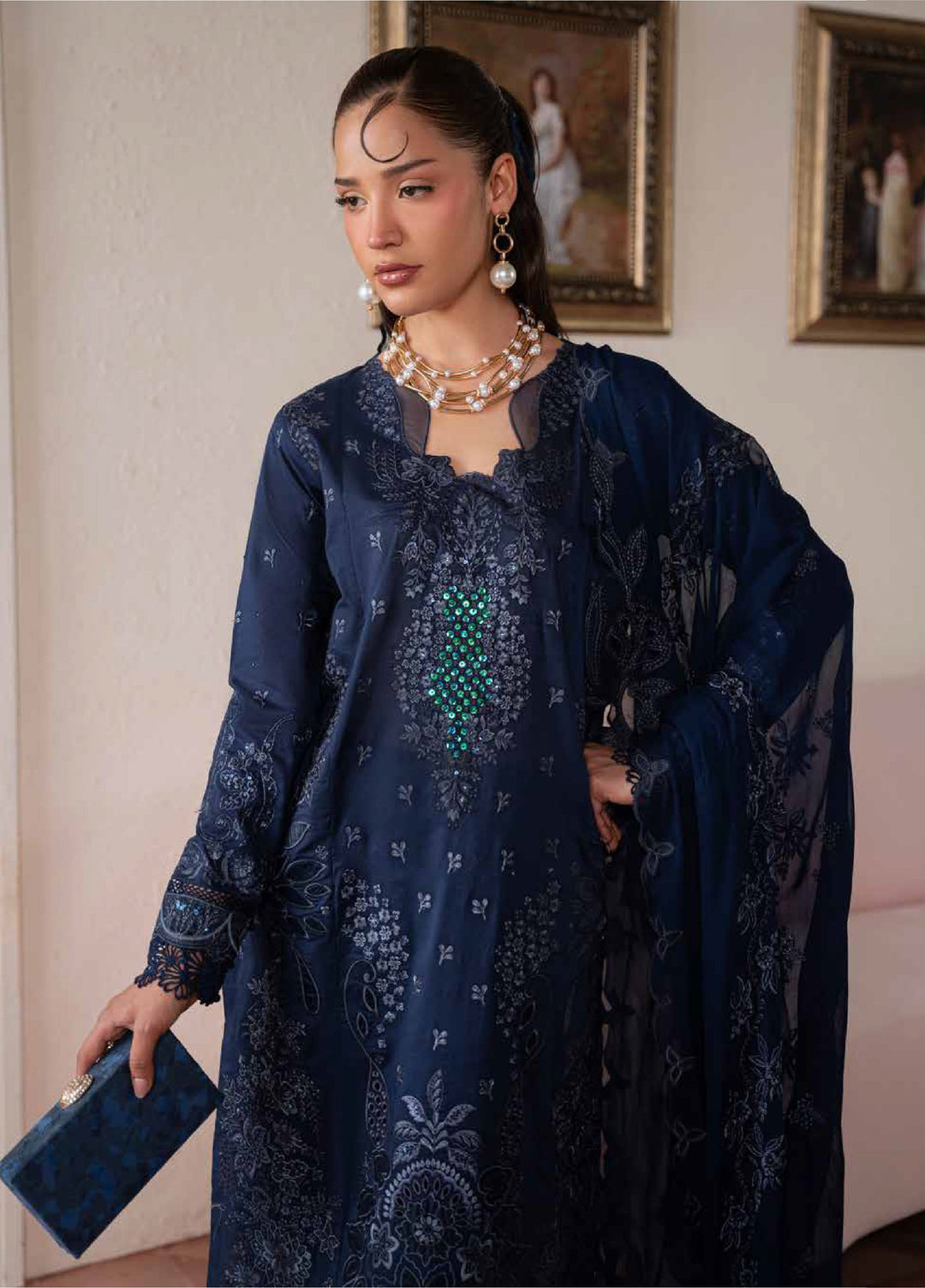 Feya by Nureh Unstitched Embroidered Lawn 3 Piece Suit NU26ULF FE-23 - Eid Collection