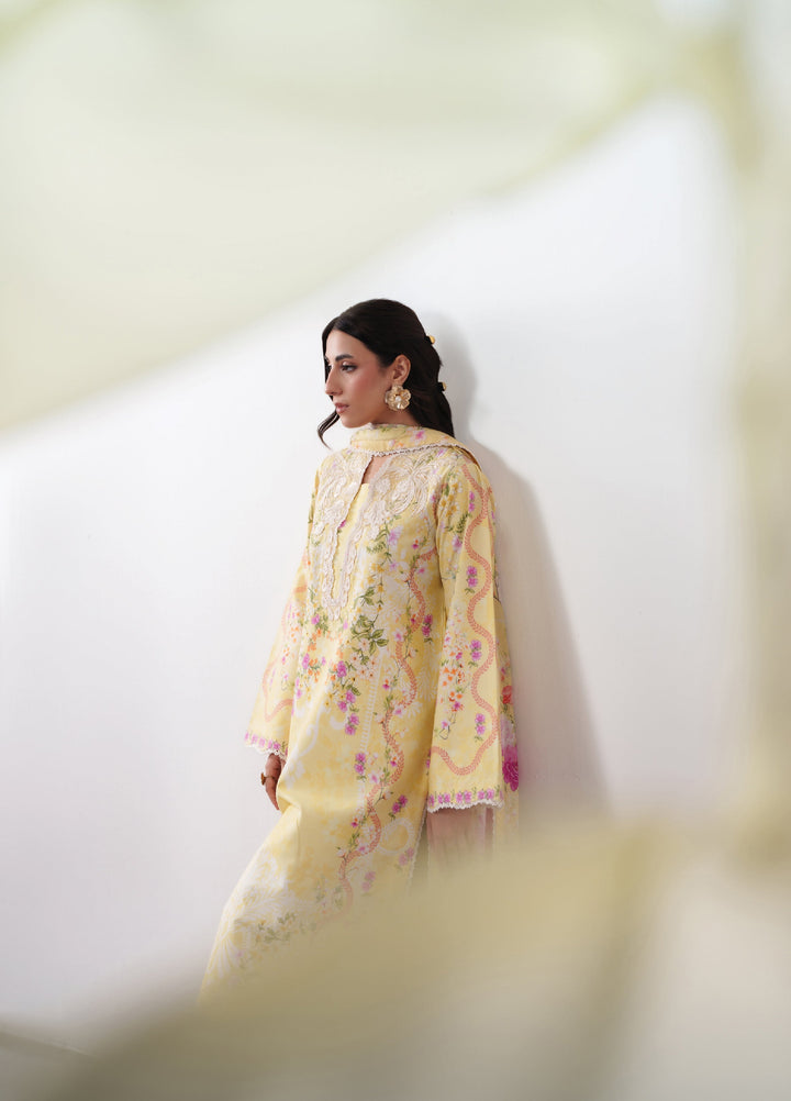 Summer Diary by Neeshay Unstitched Printed Lawn 3 Piece Suit NSH26SD Buttercup Bloom - Casual Collection