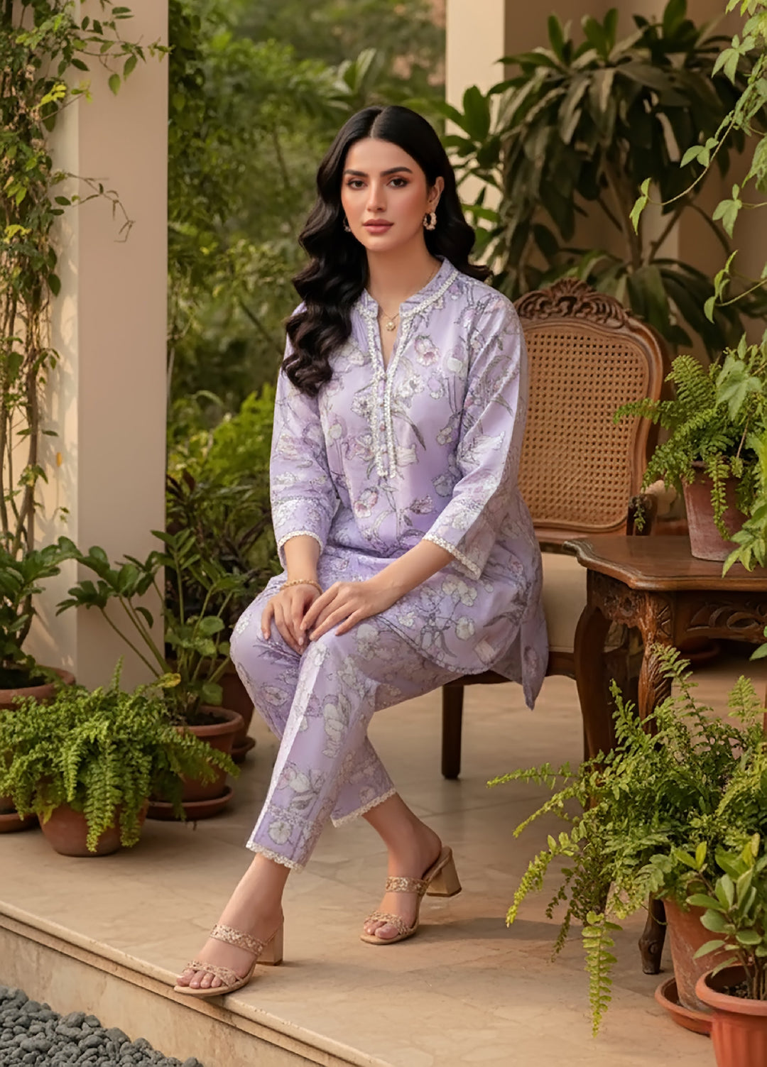 Lakhany Women Co Ord Pret Printed Cambric 2 Piece LG-RL-0292 - Winter Collection