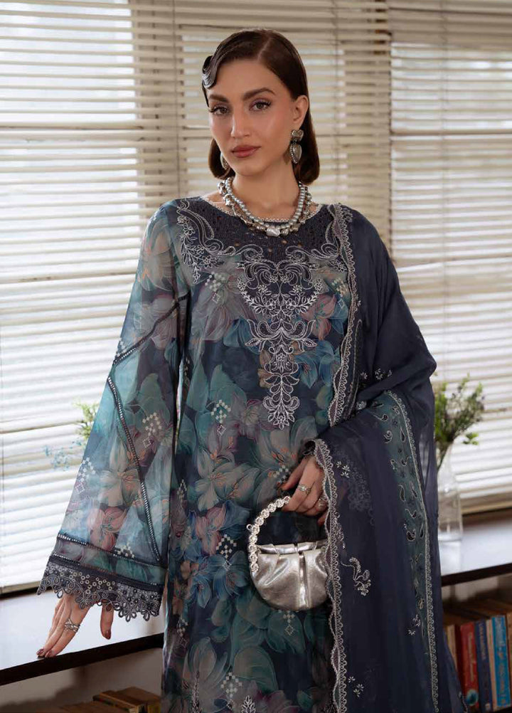 Maya by Nureh Unstitched Embroidered Swiss Lawn 3 Pcs Suit NU26UM NS-162 - Summer Collection
