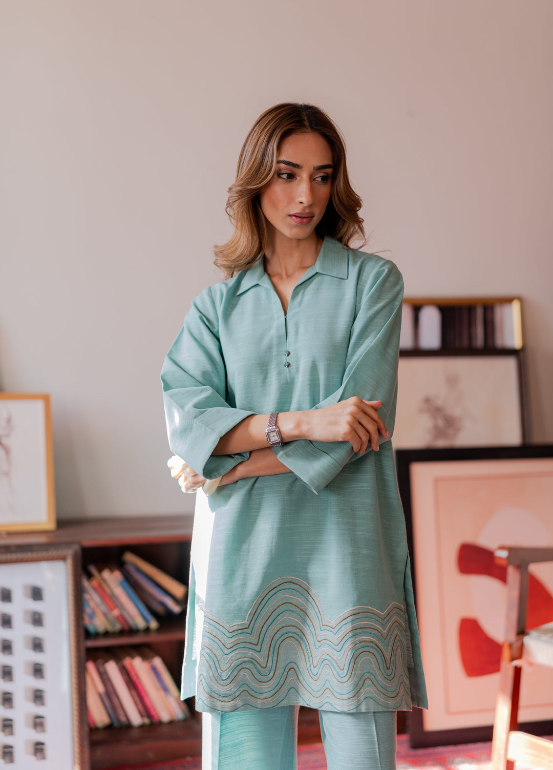 Pret Essentials by Sahar Pret Embroidered Khaddar 2 Piece AWSK-RR-02 - Winter Collection