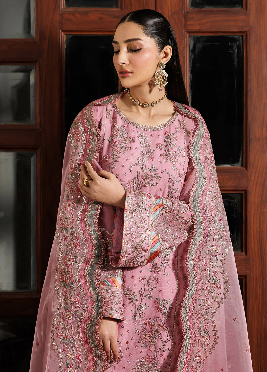 Nourah by Zarif Unstitched Embroidered Chiffon 3 Piece Suit ZR26UCN Nourah SHAYRA ZF/ZQH/SHAYRA 03 - Festive Collection